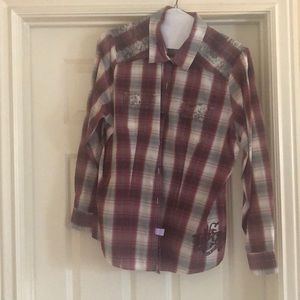 Harley Davidson long sleeve button down shirt